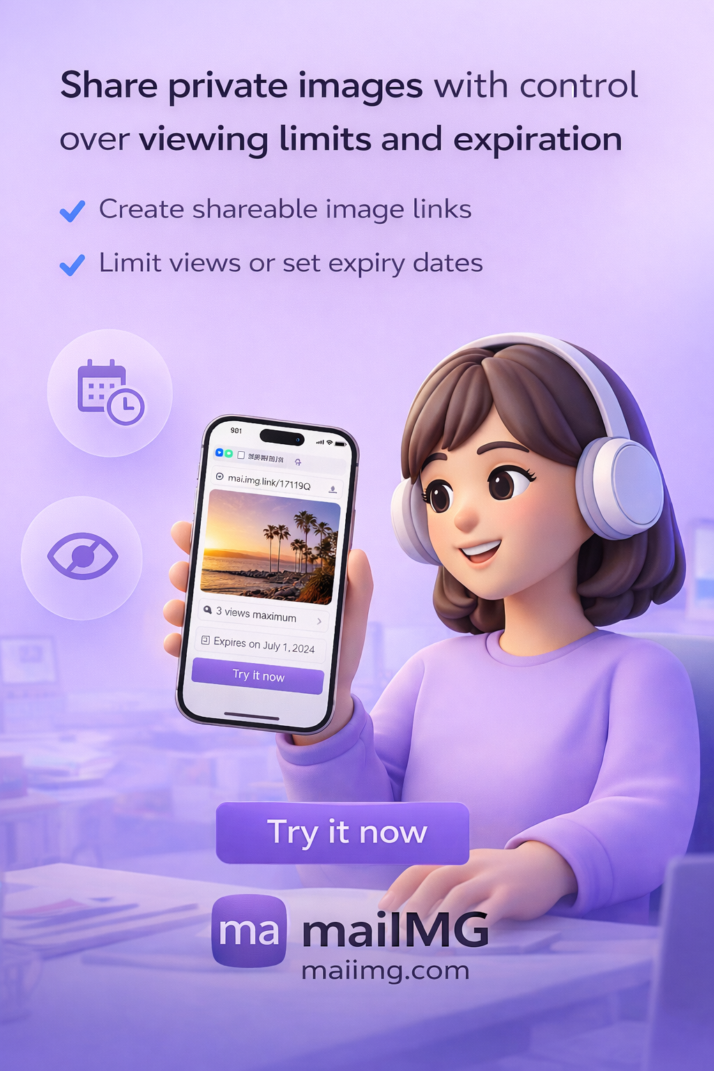 Sending product photos to a customer in chat with one link